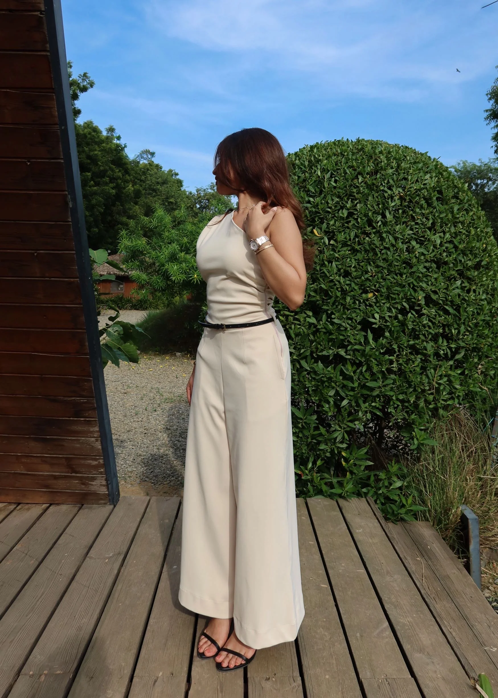 Beige Sculpt Jumpsuit - Image 3