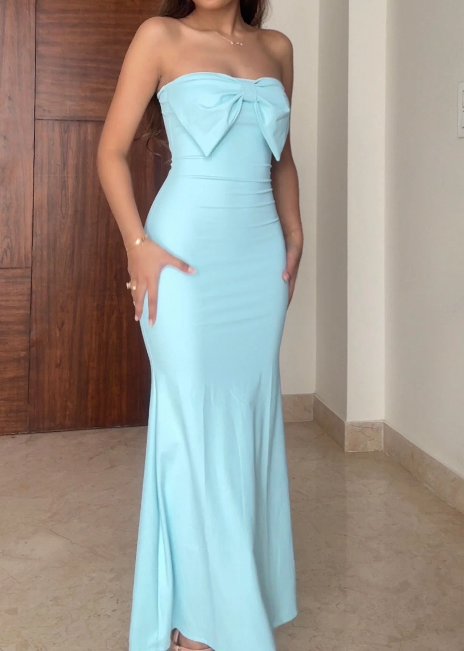 Brietta Bow Slit Dress - Image 3