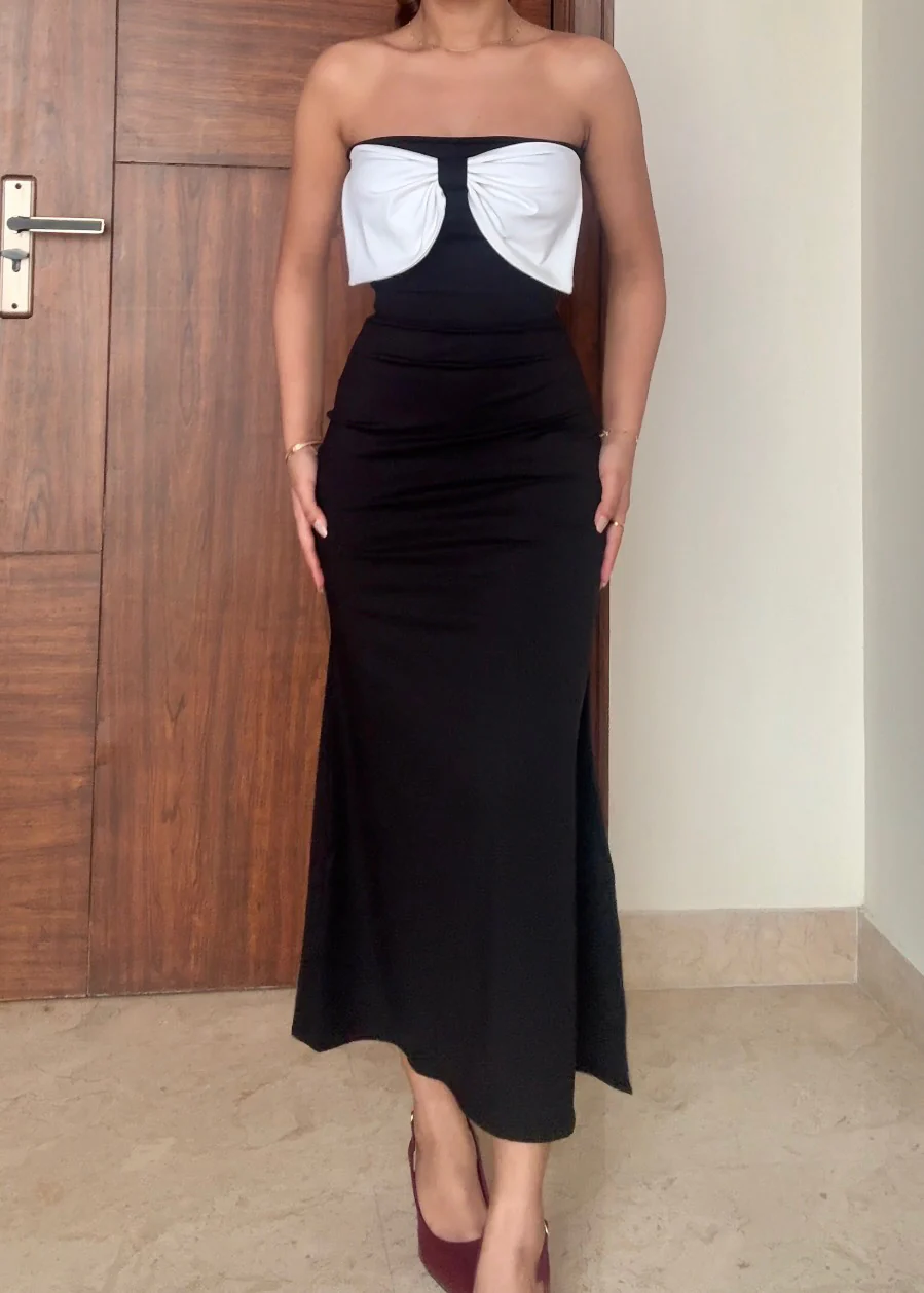 Brietta Bow Slit Dress - Image 4