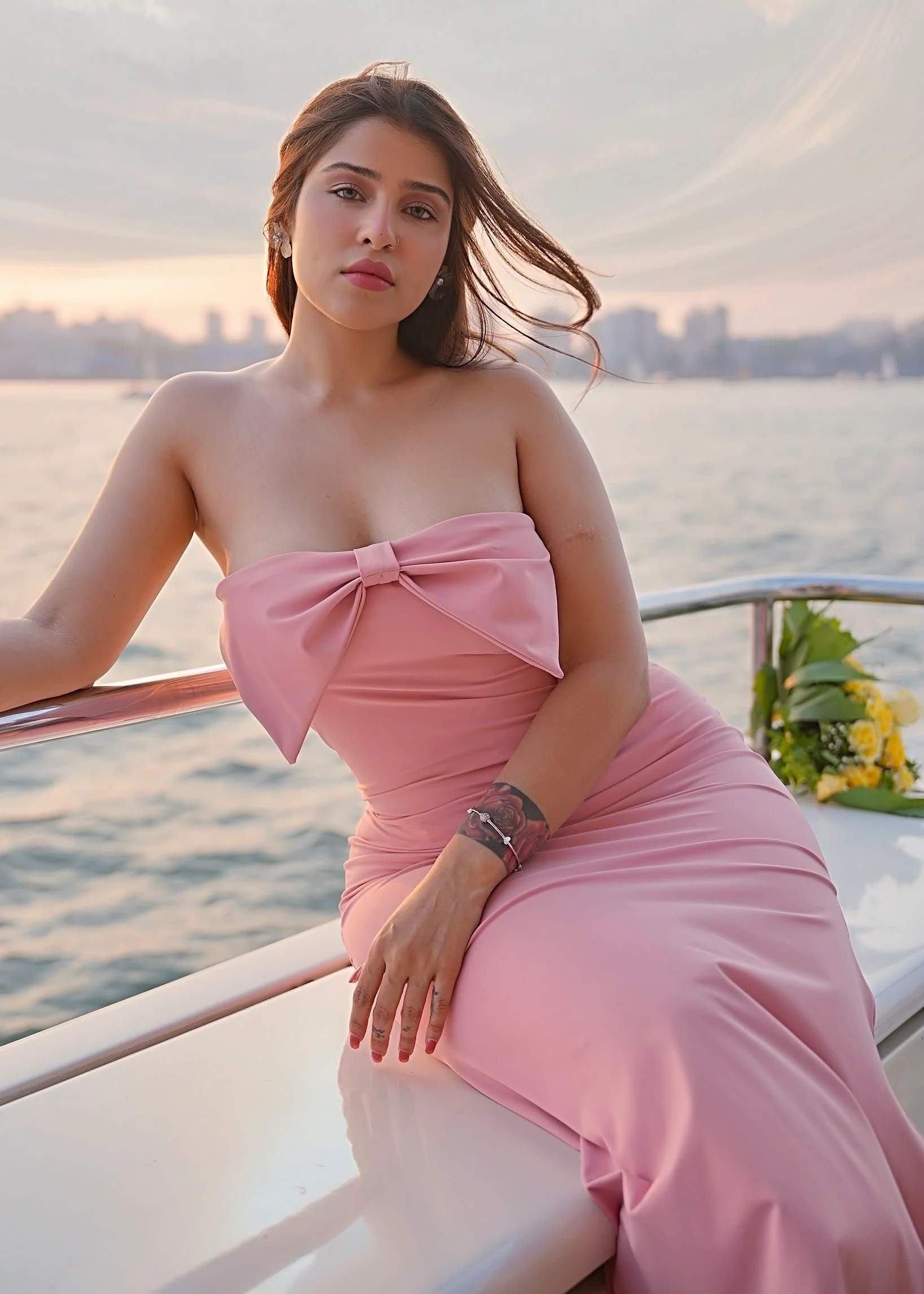 Brietta Bow Slit Dress - Image 6