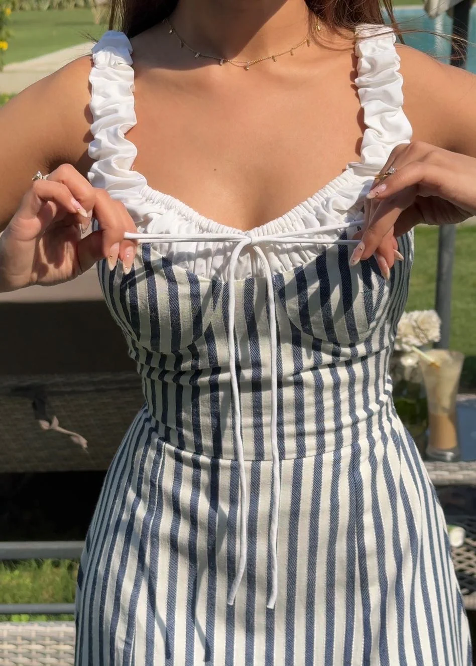 Bustier Striped Dress - Image 7