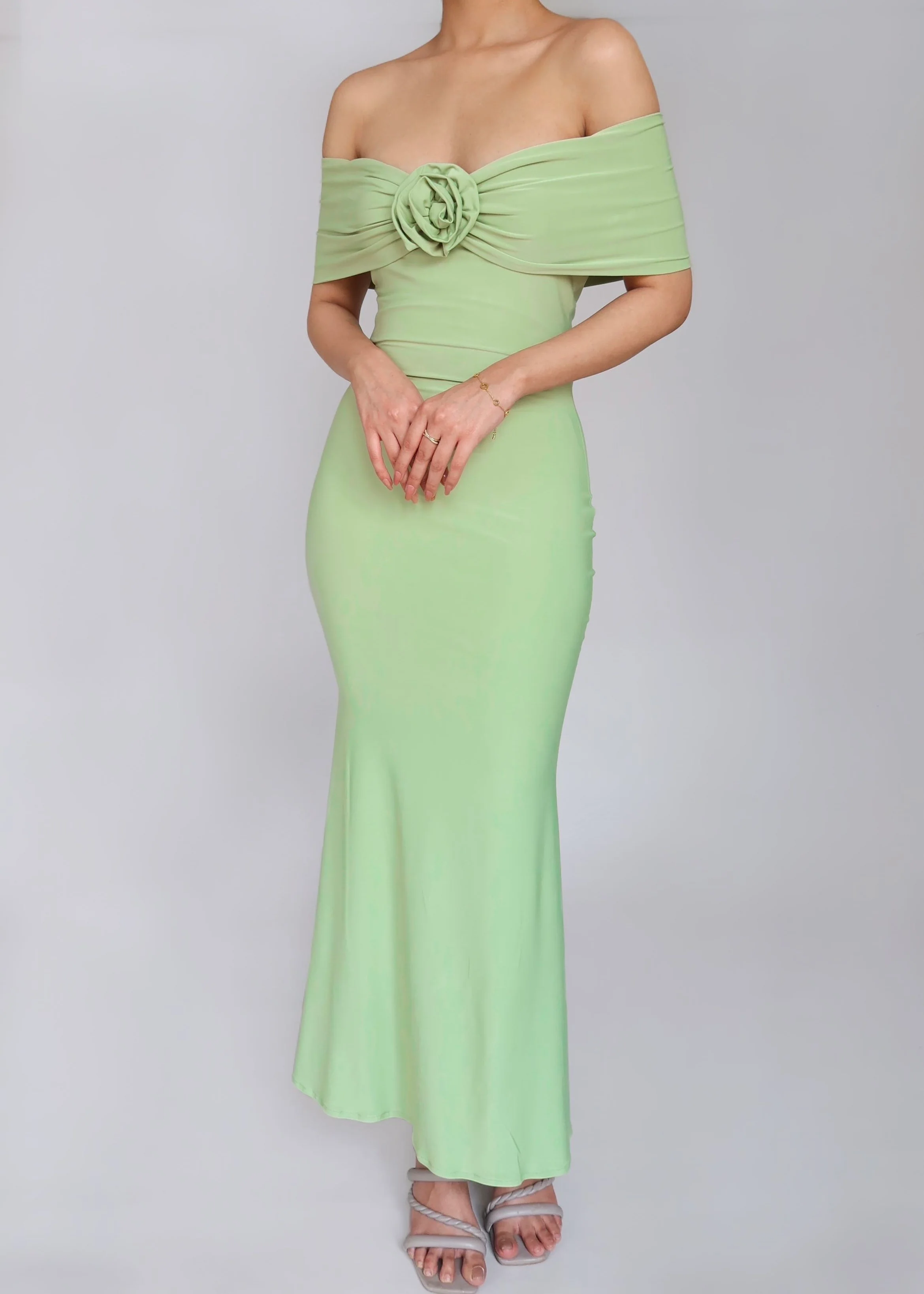 Clio Off Shoulder Long Dress - Image 4