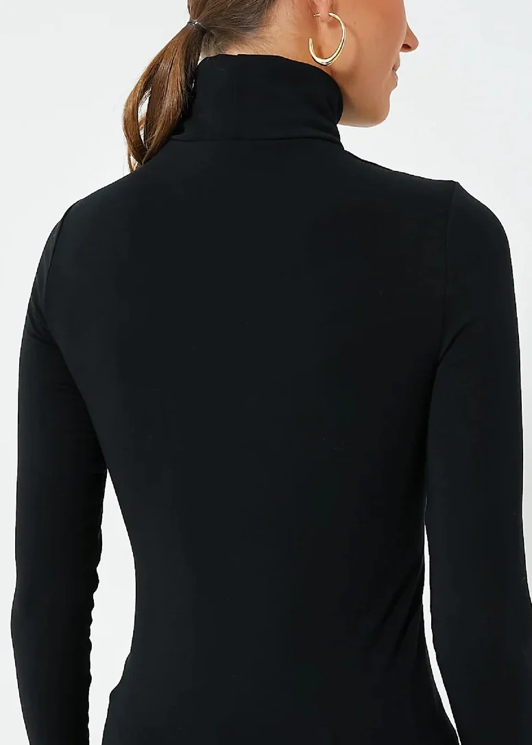 Turtle Neck Full Sleeves Top - Image 3