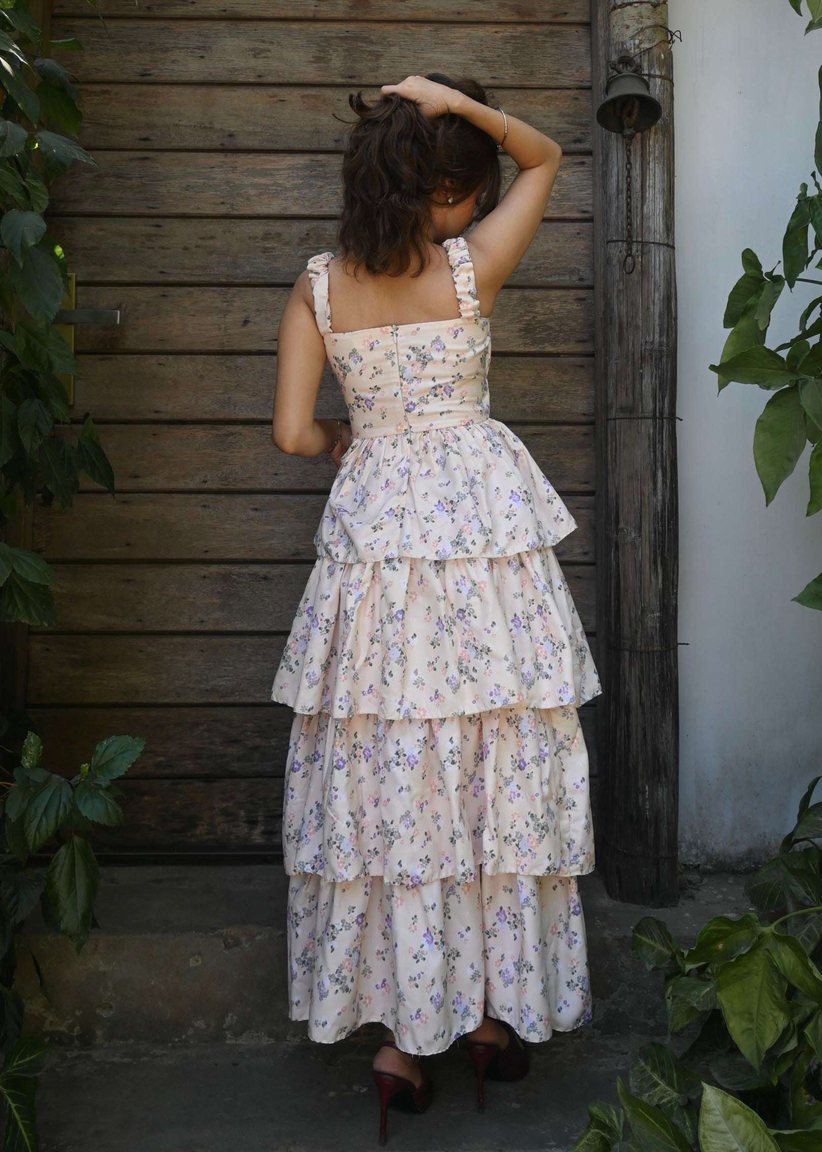 Floral Ruffle Dress - Image 8