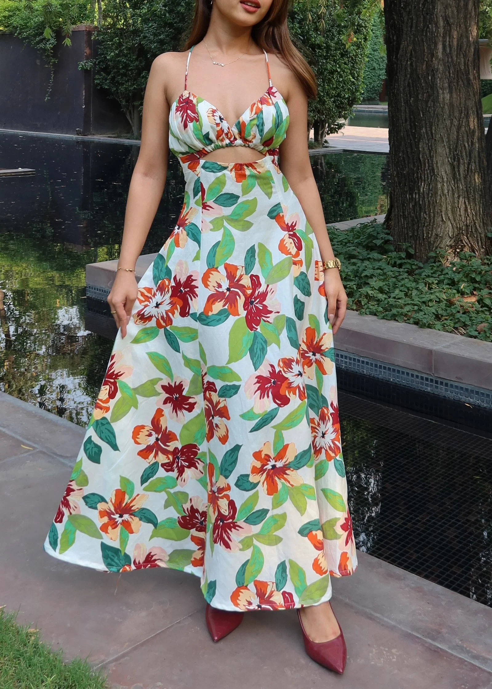 Florid Midi Dress - Image 3