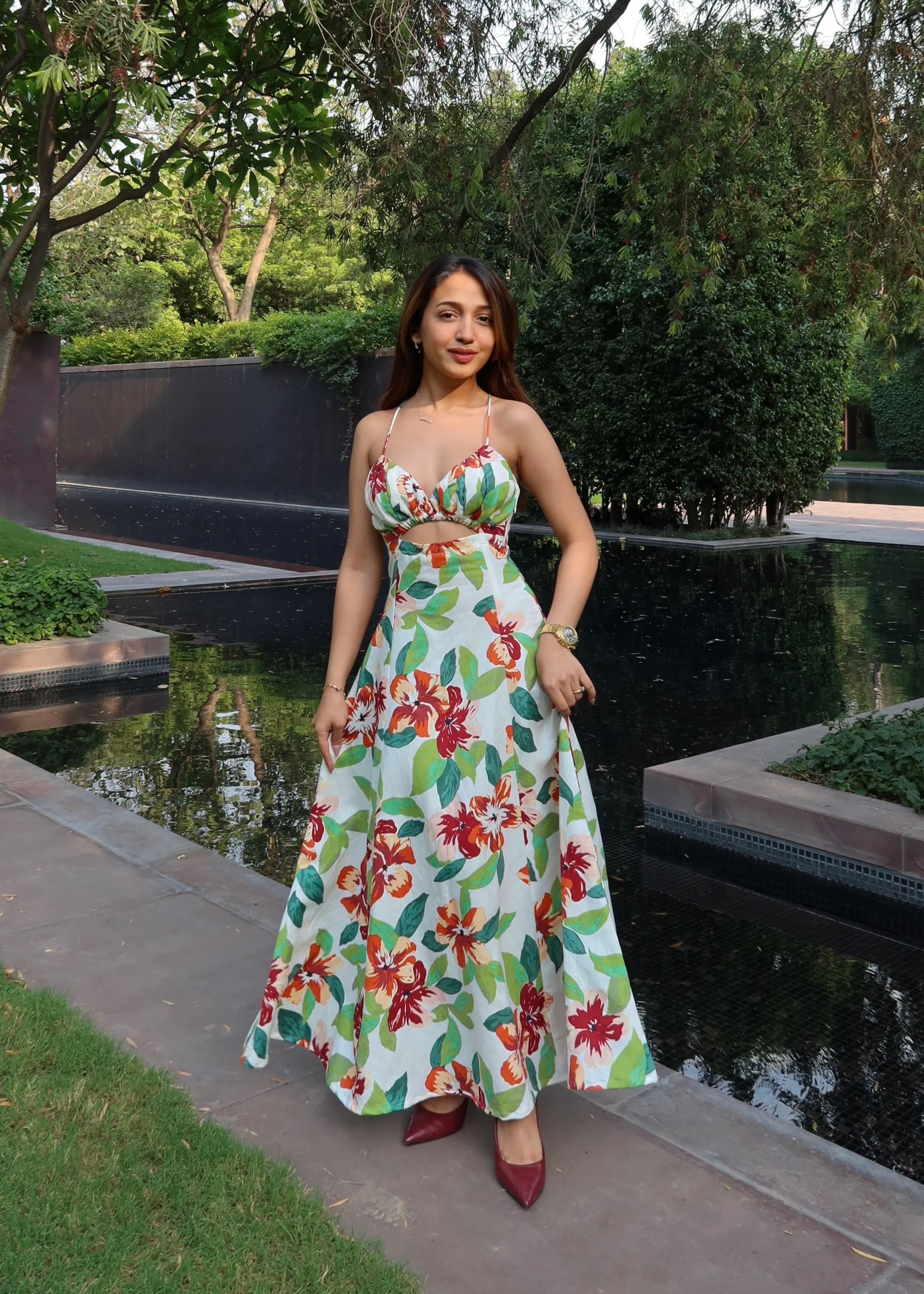 Florid Midi Dress - Image 4