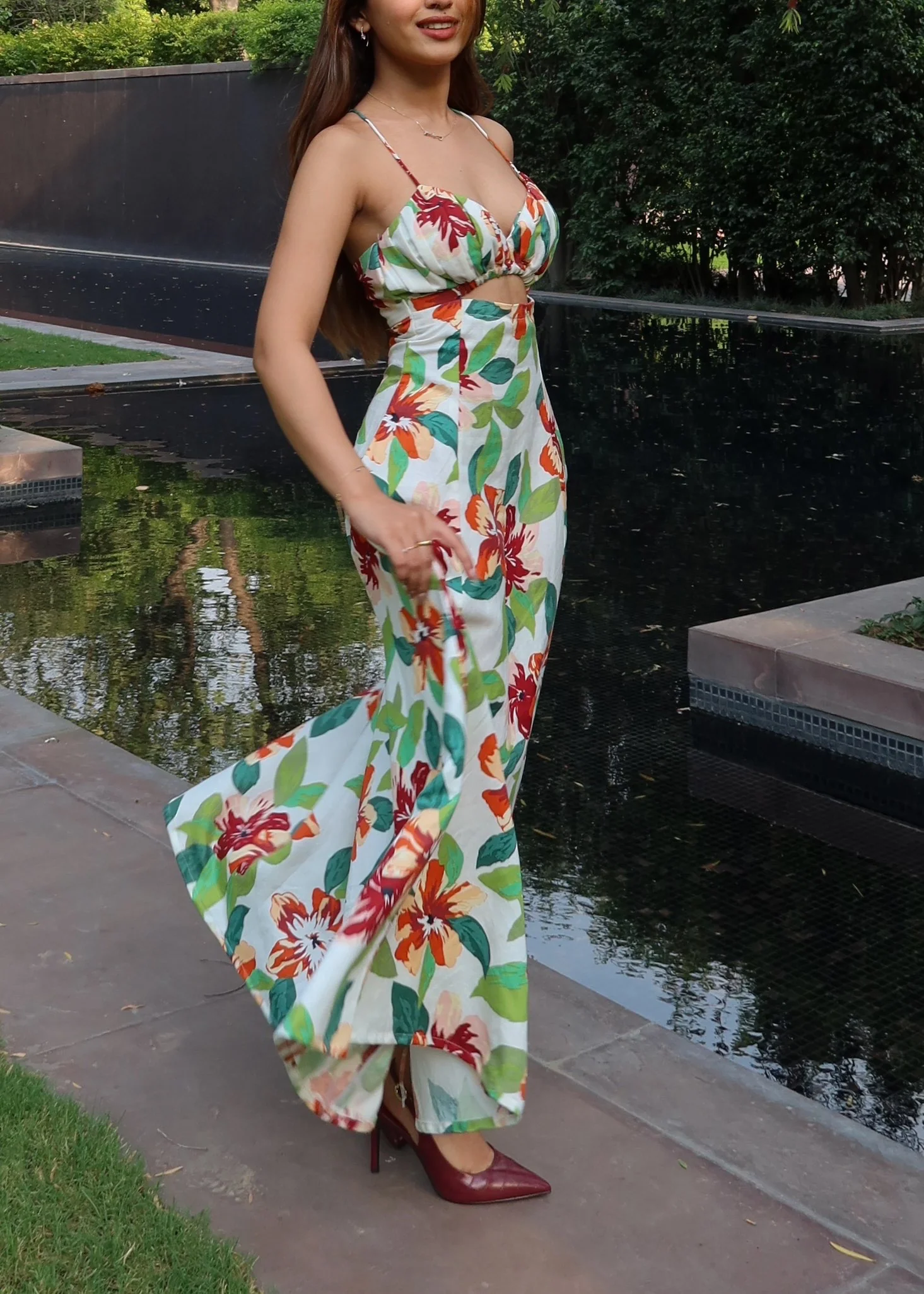 Florid Midi Dress - Image 5