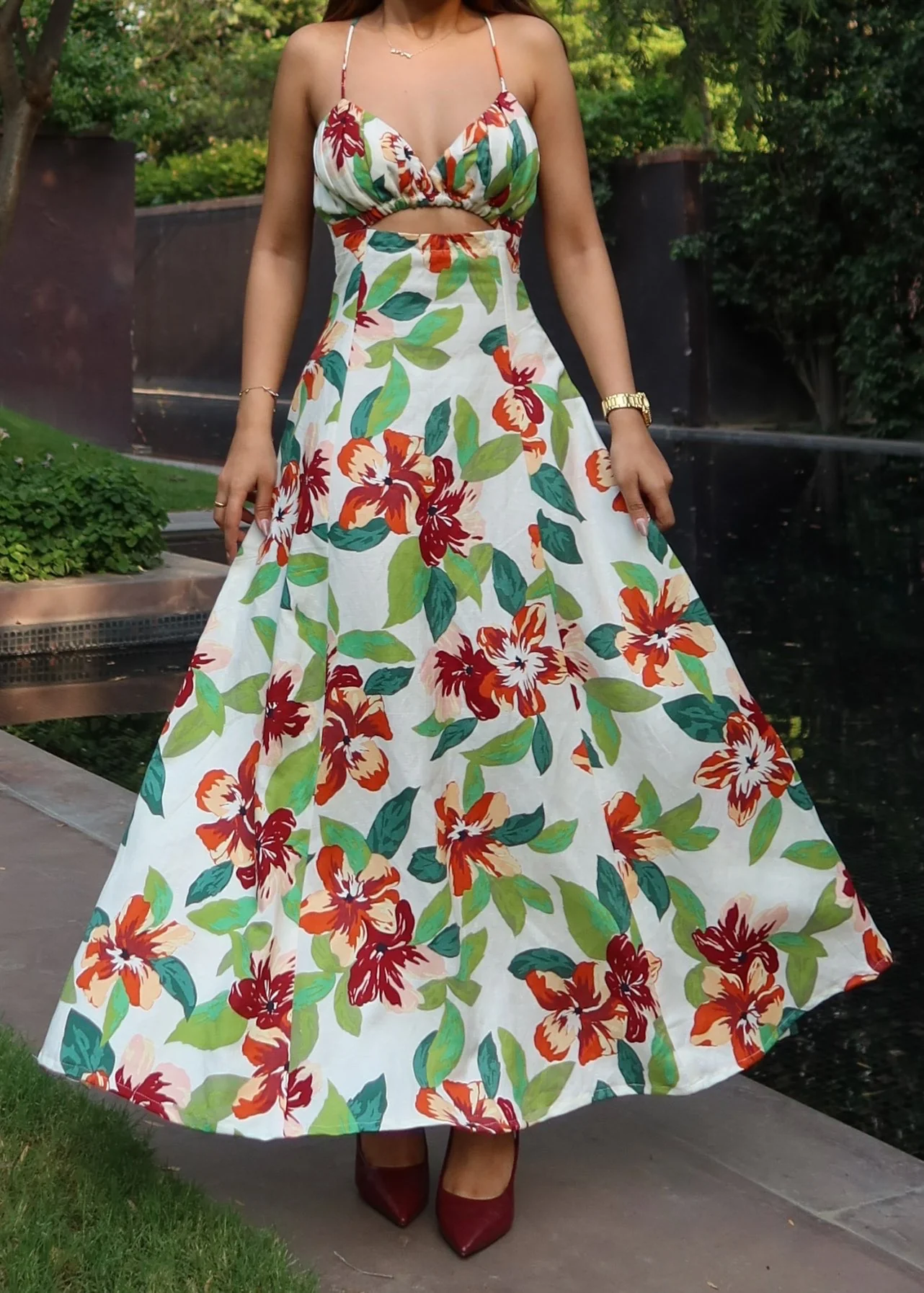 Florid Midi Dress - Image 6