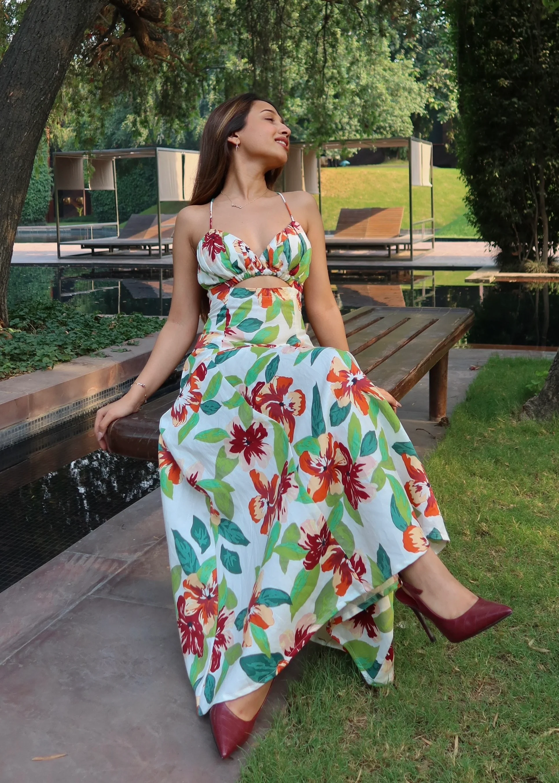 Florid Midi Dress - Image 7
