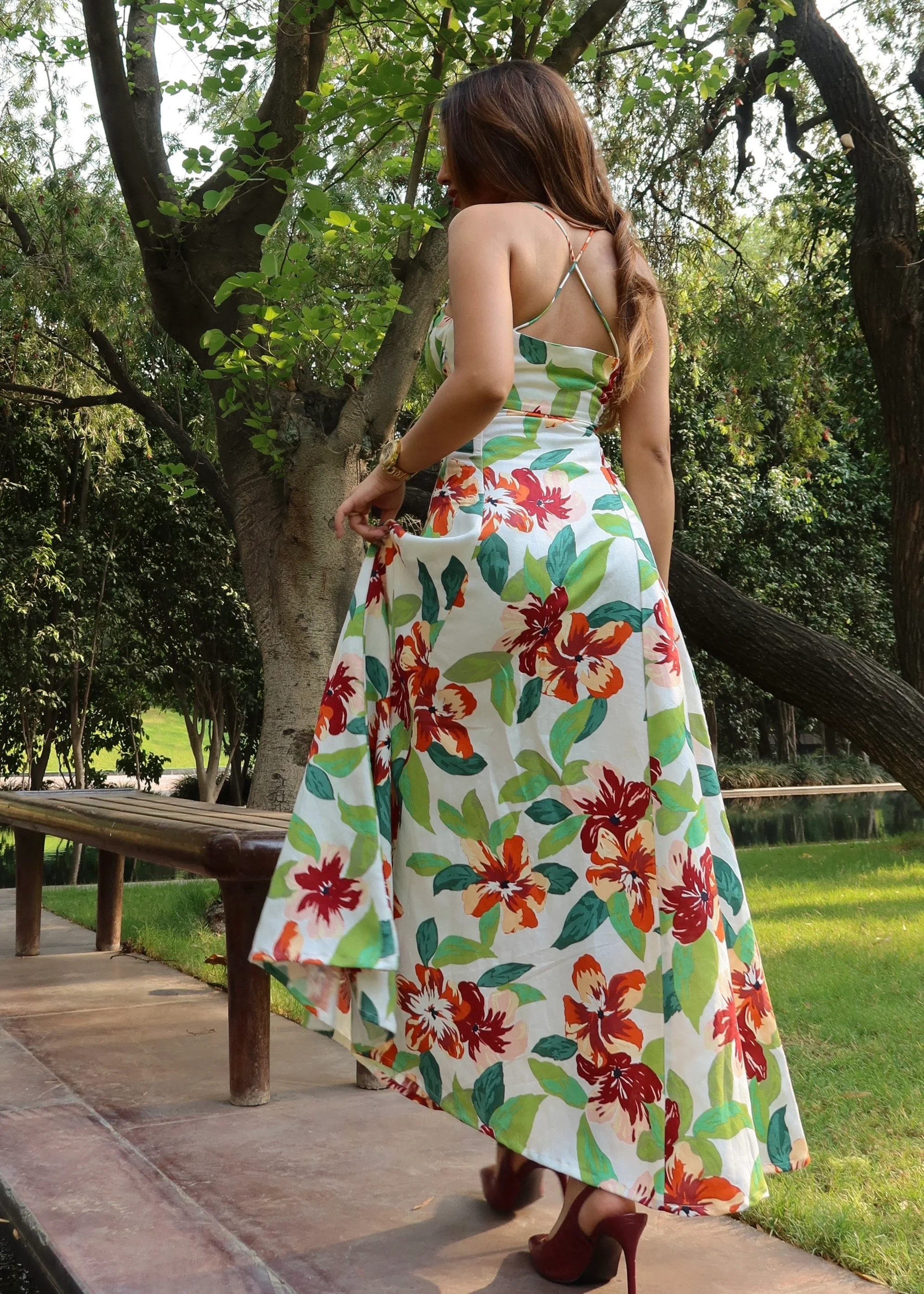 Florid Midi Dress - Image 8
