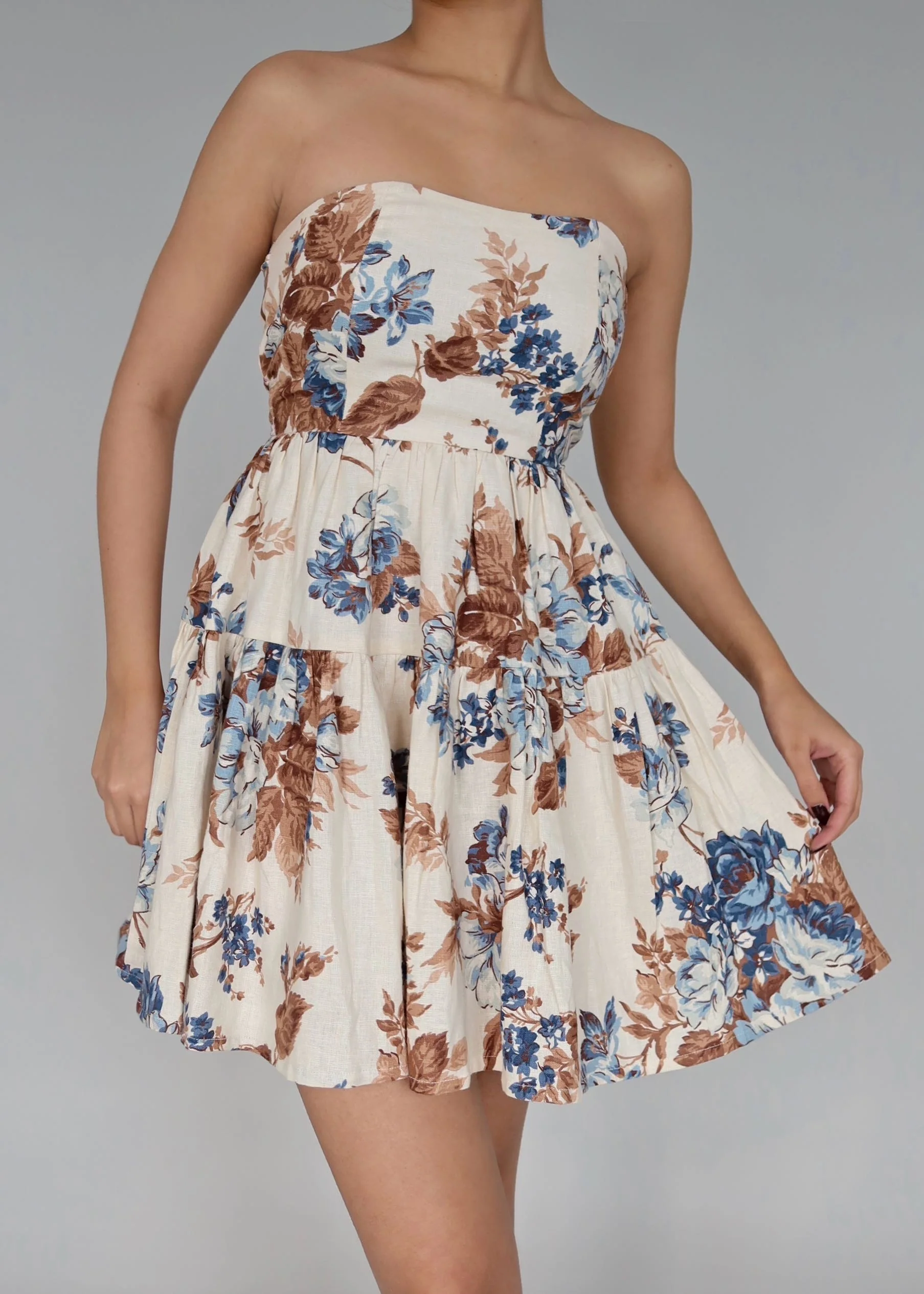 Vintage Floro Lace Up Dress - Image 6