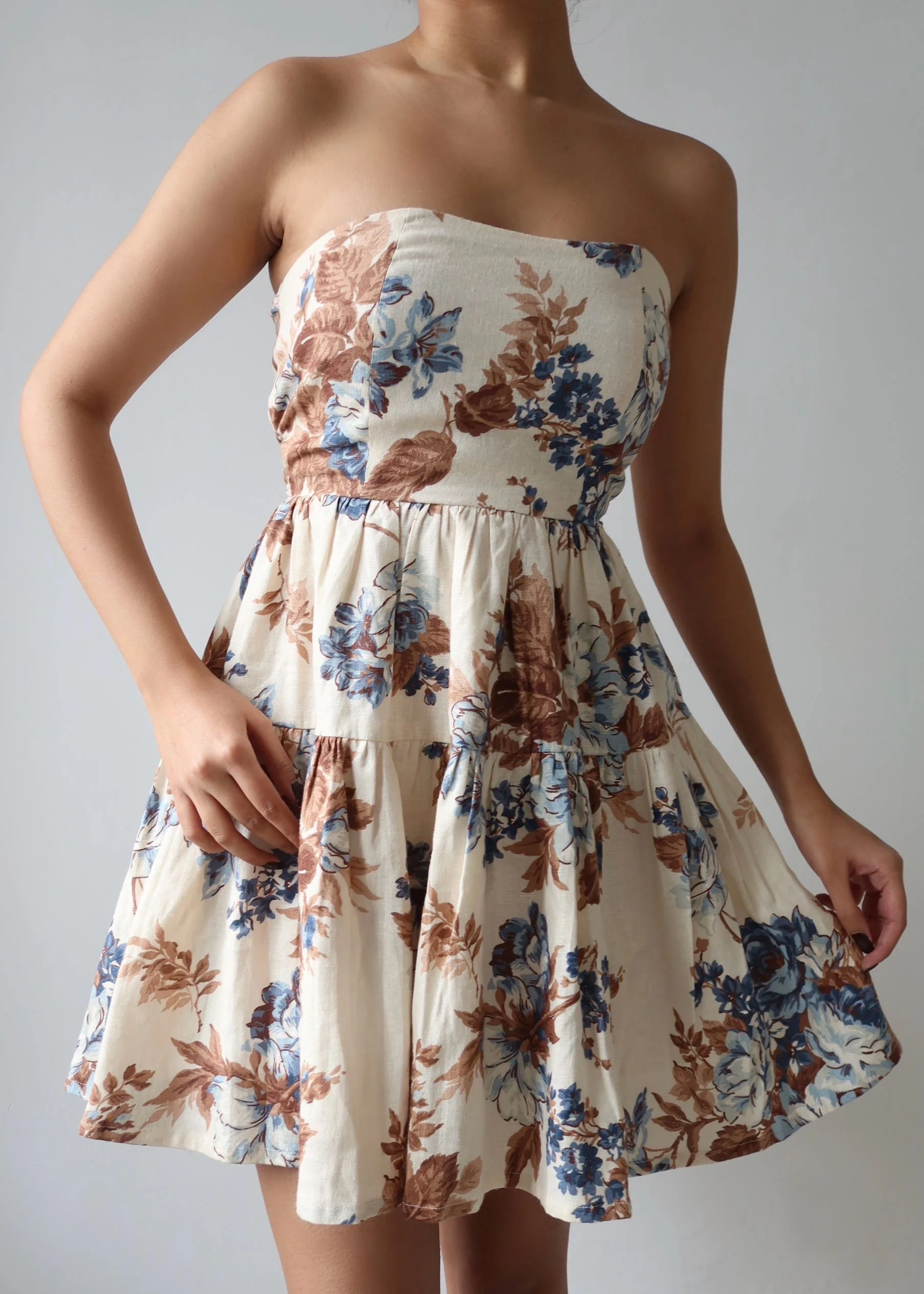 Vintage Floro Lace Up Dress - Image 7