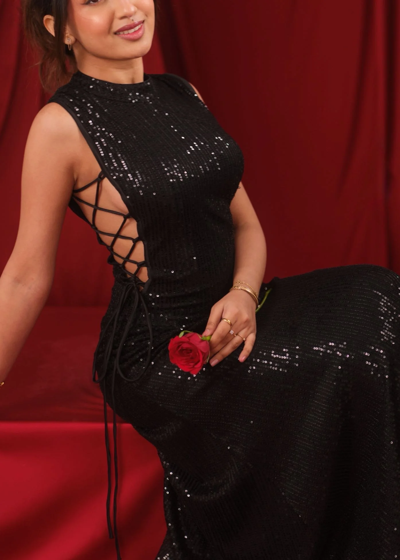 Lovisa Lace Up Dress - Image 3