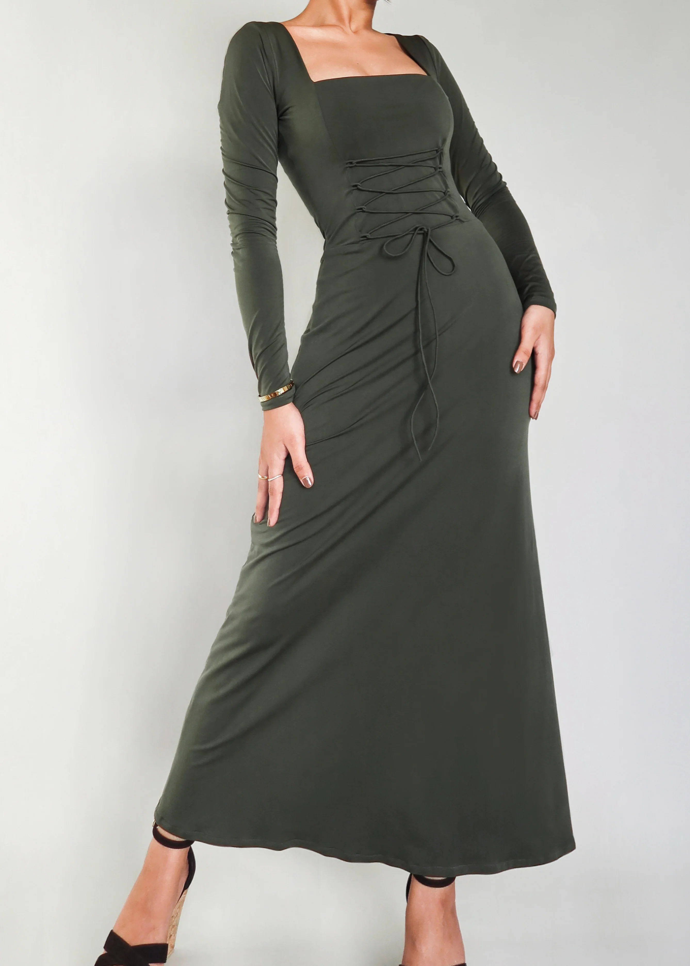 Olive Cottage Dress - Image 3