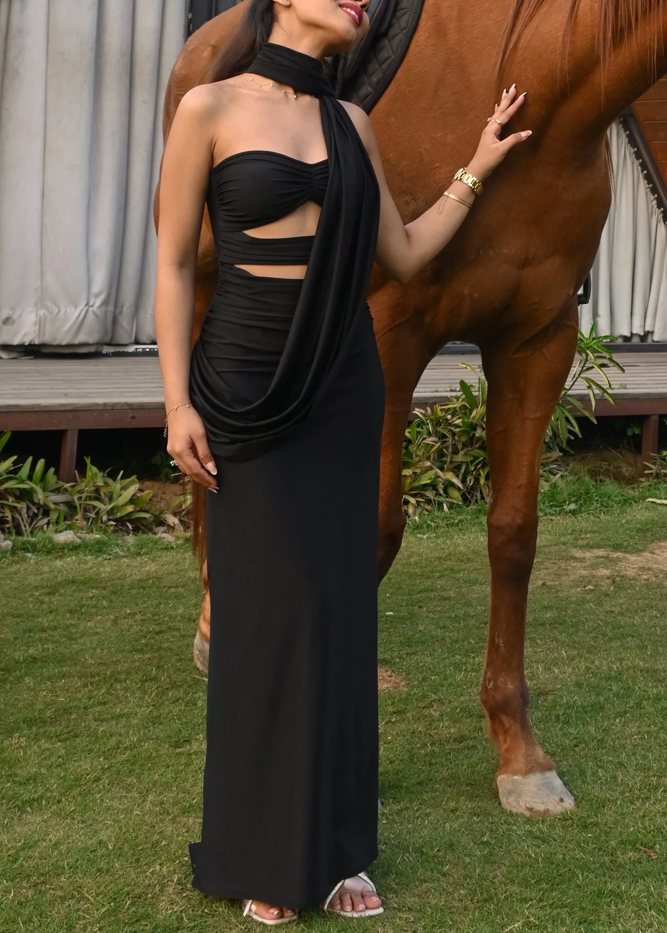 Selene Drape Dress - Image 7