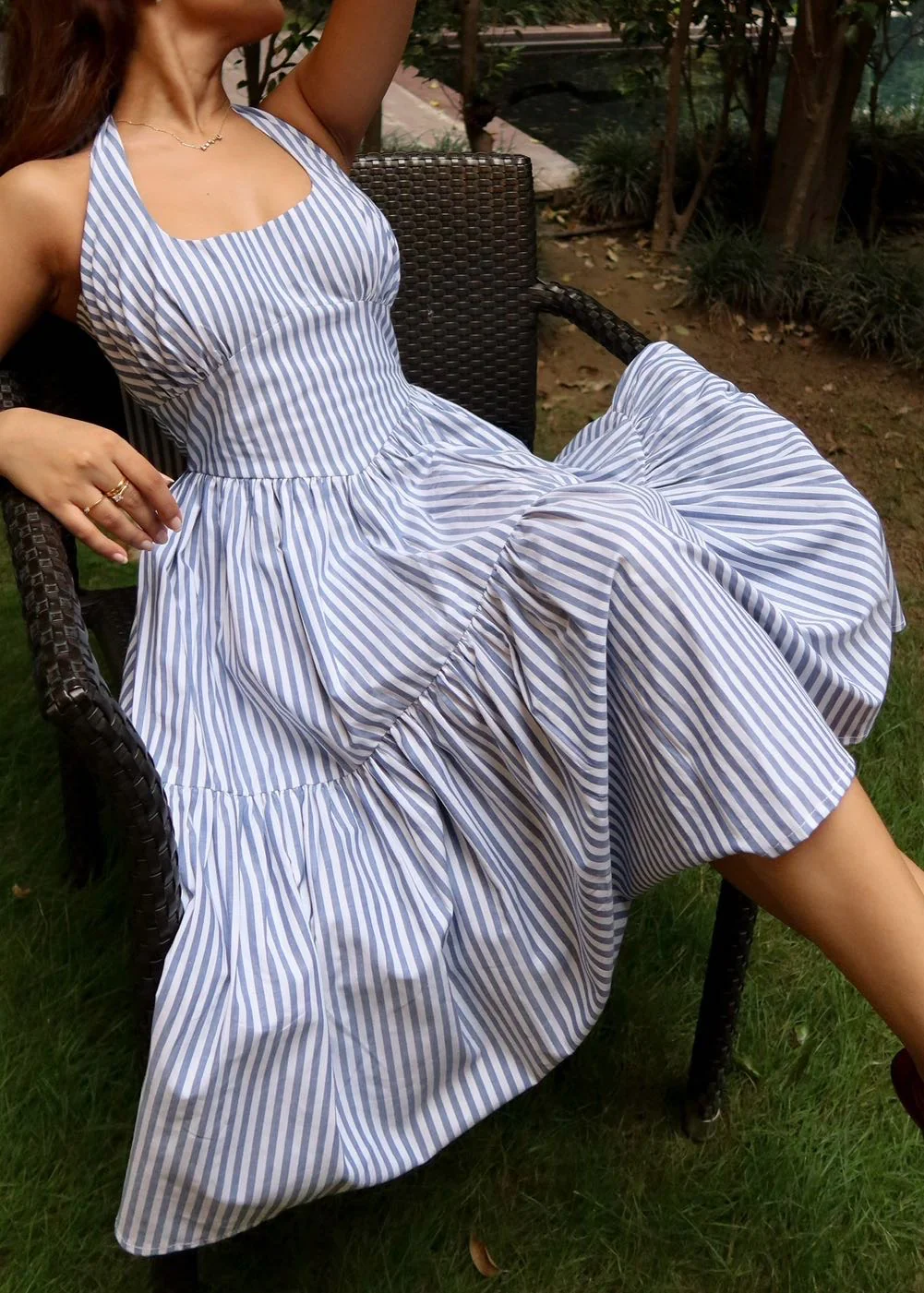 Striped Yacht Dress - Image 7