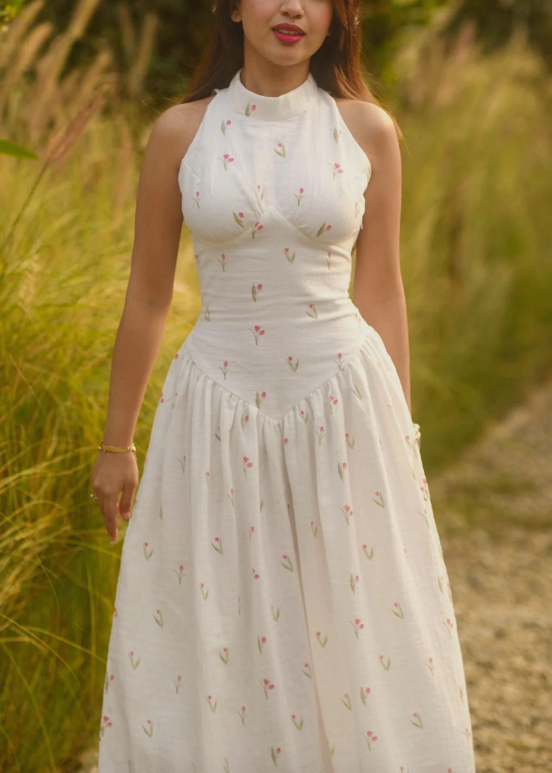 Tulip Lace Up Dress - Image 7